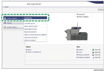 Ilustrace obrazovky webového prohlížeče