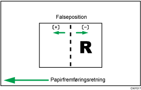 Illustration af Justér foldningsposition til brochure