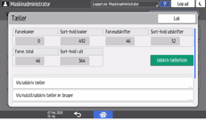 Operation panel screen illustration