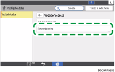 Operation panel screen illustration
