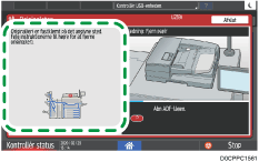 Operation panel screen illustration