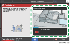 Operation panel screen illustration