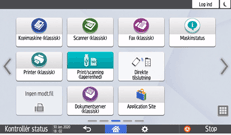 Operation panel screen illustration