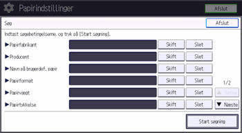 Operation panel screen illustration