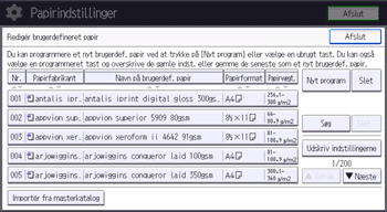 Operation panel screen illustration