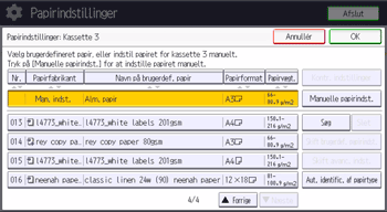 Operation panel screen illustration