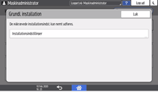 Operation panel screen illustration