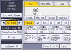 Operation panel screen illustration