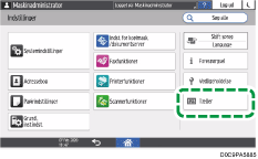 Operation panel screen illustration