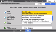 Operation panel screen illustration