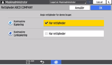 Operation panel screen illustration