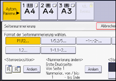 Abbildung Bedienfeld-Display