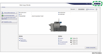 Webbrowser-Bildschirmdarstellung