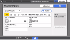 Abbildung Bedienfeld-Display