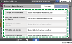 Abbildung Bedienfeld-Display