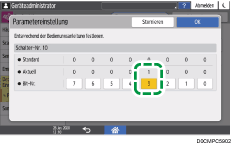 Abbildung Bedienfeld-Display