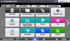 Abbildung Bedienfeld-Display