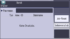 Nummerierte Abbildung Bedienfeld-Bildschirm