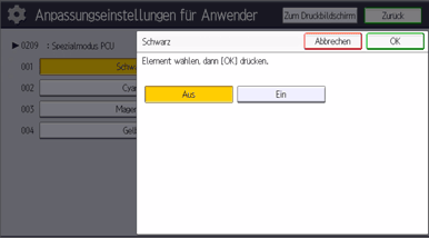 Abbildung Bedienfeld-Display