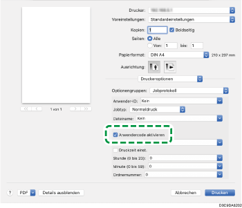 Abbildung Treiberbildschirm
