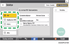 Abbildung Bedienfeld-Display