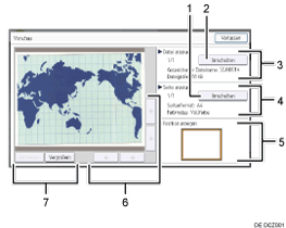 Nummerierte Abbildung Bedienfeld-Bildschirm