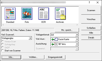 Abbildung Treiberbildschirm