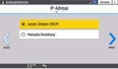 Abbildung Bedienfeld-Display