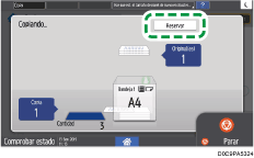 Ilustración de la pantalla del panel de mandos