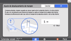 Ilustración de la pantalla del panel de mandos