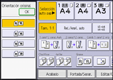 Ilustración de la pantalla del panel de mandos