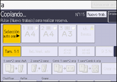 Ilustración de la pantalla del panel de mandos