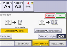 Ilustración de la pantalla del panel de mandos