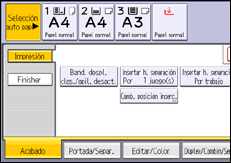Ilustración de la pantalla del panel de mandos