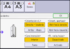 Ilustración de la pantalla del panel de mandos