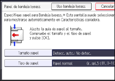 Ilustración de la pantalla del panel de mandos
