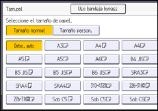 Ilustración de la pantalla del panel de mandos