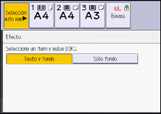 Ilustración de la pantalla del panel de mandos