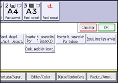 Ilustración de la pantalla del panel de mandos
