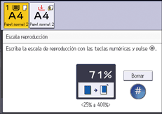 Ilustración de la pantalla del panel de mandos
