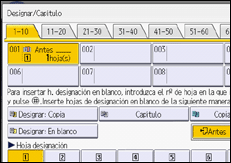 Ilustración de la pantalla del panel de mandos