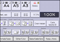 Ilustración de la pantalla del panel de mandos