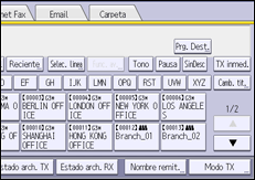 Ilustración de la pantalla del panel de mandos