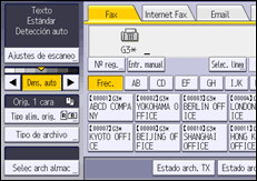 Ilustración de la pantalla del panel de mandos