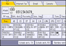 Ilustración de la pantalla del panel de mandos