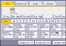 Ilustración de la pantalla del panel de mandos