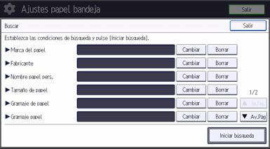Ilustración de la pantalla del panel de mandos