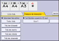 Ilustración de la pantalla del panel de mandos
