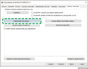 Ilustración de la pantalla del driver