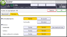 Ilustración de la pantalla del panel de mandos
